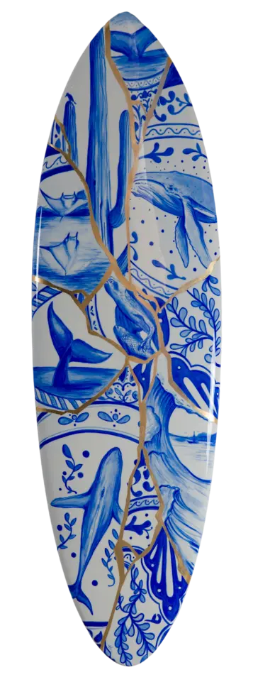 "Sauce azul con Kintsugi"