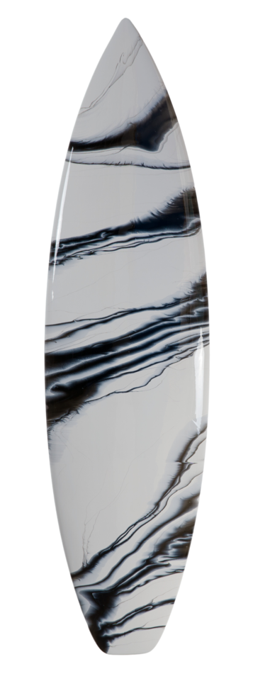 Gilo, Dark Gun, recycled sufboard, 73.5 in