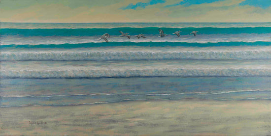 Chris MacClure, Fly By, acrylic on canvas, 24 X 48 in