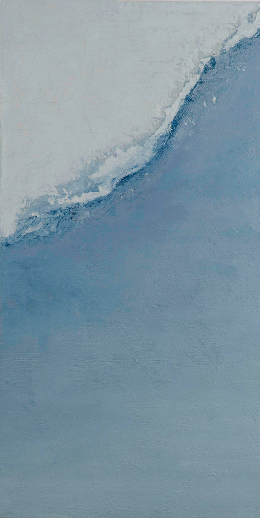 Karina Velasco, Rompe Hielos, oil on canvas, 39.3 X 19.6 in