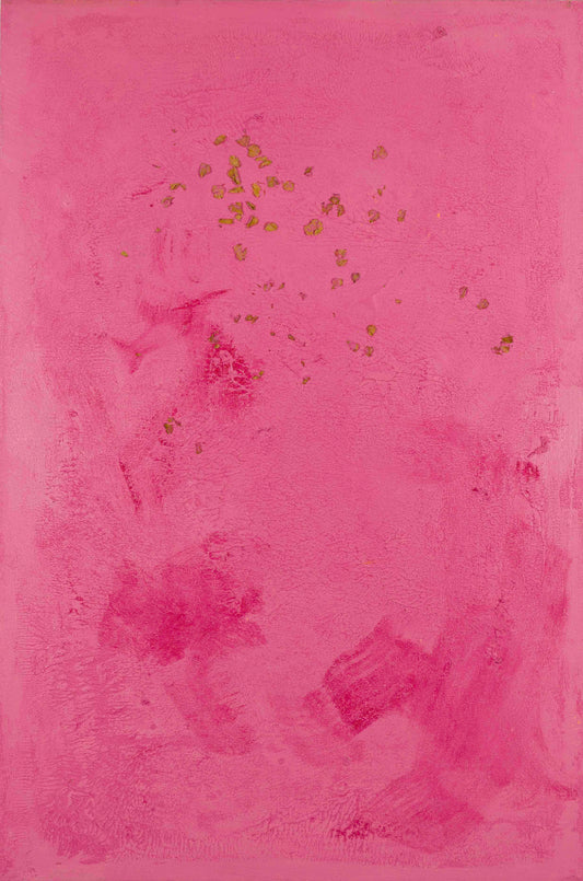 Eloy Tarcisio, Sentimientos Sublimados 4, rose petals and oil on canvas, 35.4 23.6 in