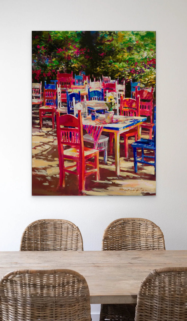 “Outdoor Delight” Embellished Giclée on Canvas
