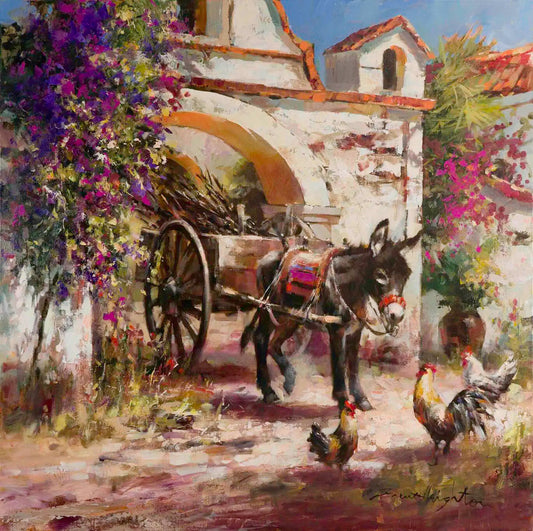 “A Mexican Stand Off” Embellished Giclée on Canvas