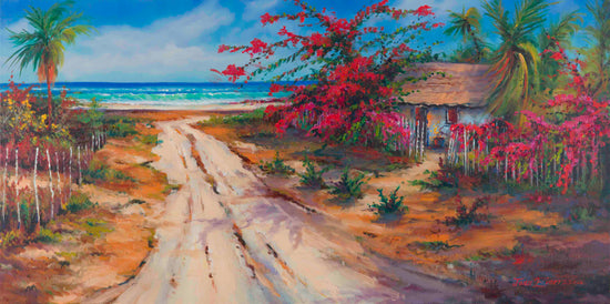 Jonn Einerssen, Cerritos Road, oil on canvas, 20 X 40 in