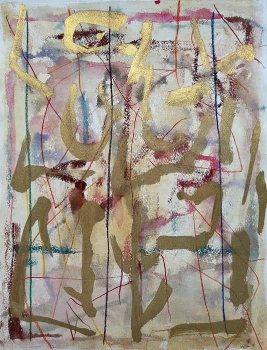 Eloy Tarcisio, Cuerpos Invertidos 2, mixed media on paper, 25.1 X 19.6 in
