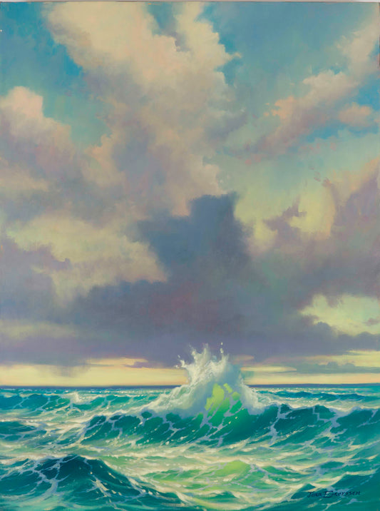 Jonn Einerssen, Dancing with the Surf, oil on cavnas, 40 X 30 in