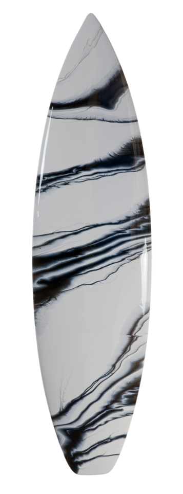 Gilo, Dark Gun, recycled sufboard, 73.5 in  