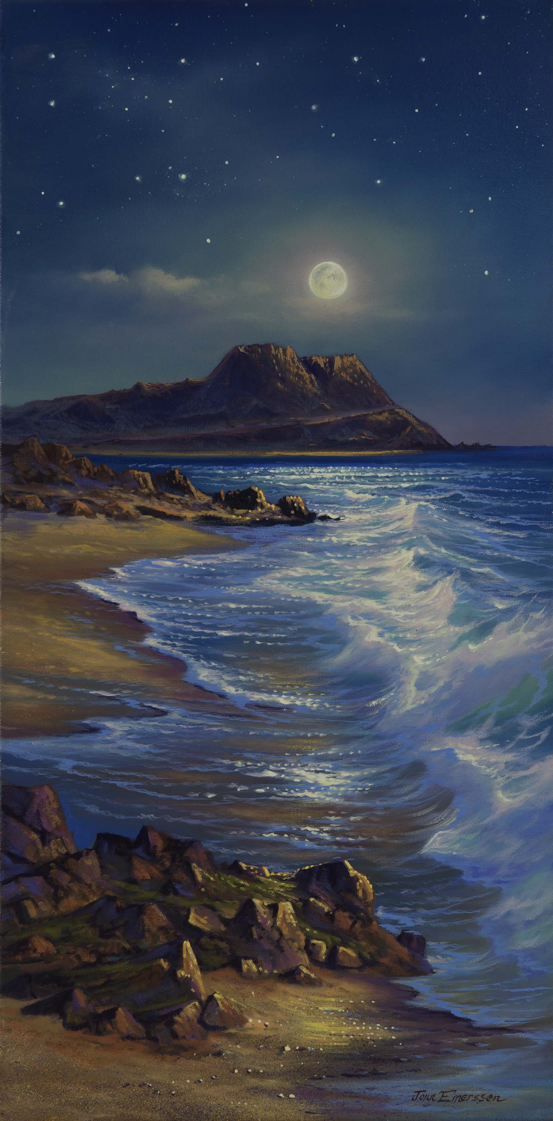 Jonn Einerssen, Luna, oil on canvas, 31.5 X 16 in