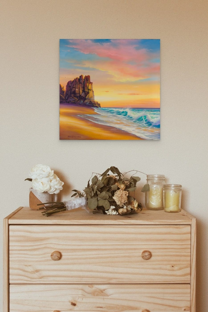 Sunset at Liberty Beach Original Painting