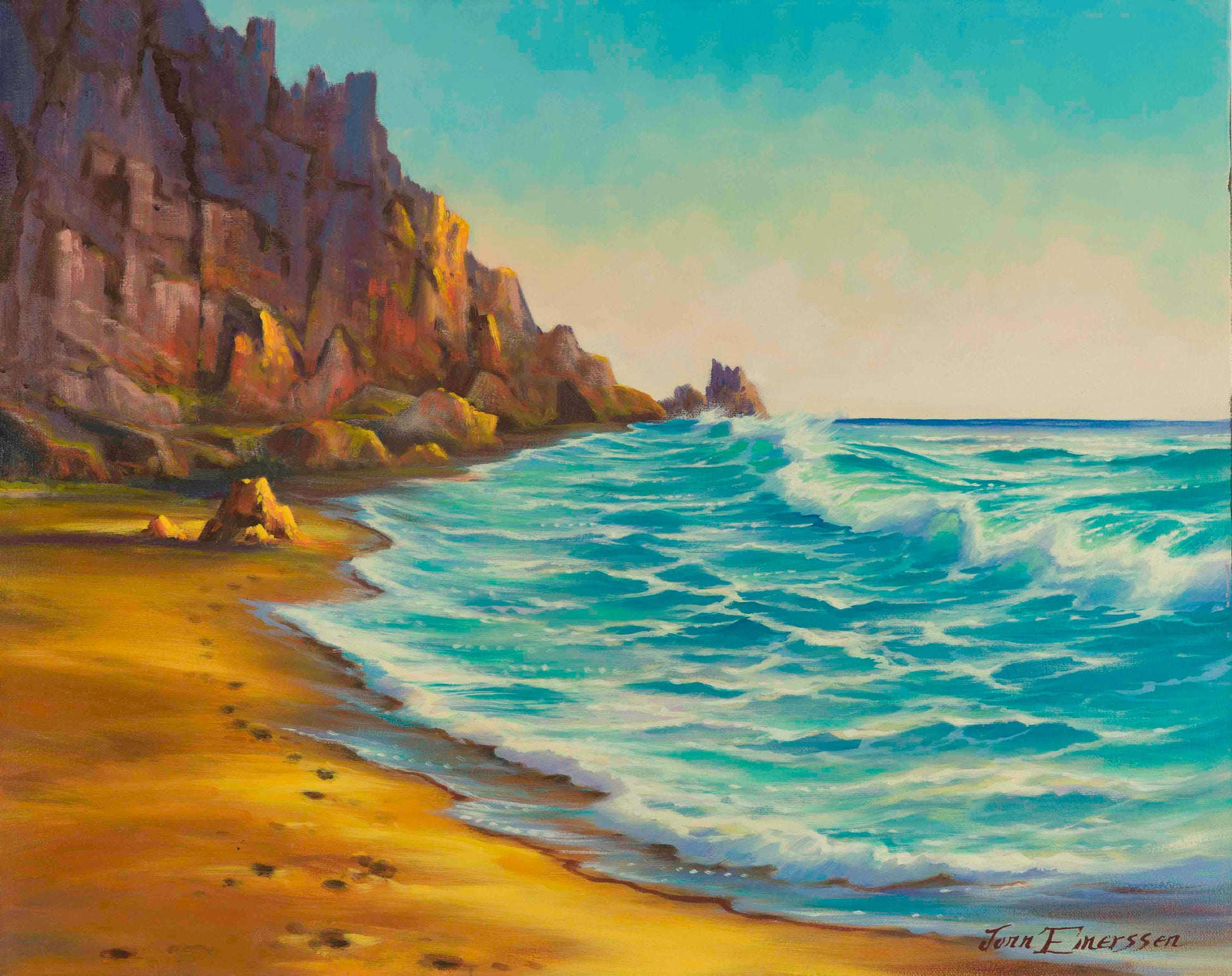 Jonn Einerssen, Morning at Pedregal, oil on canvas, 20 X 16 in