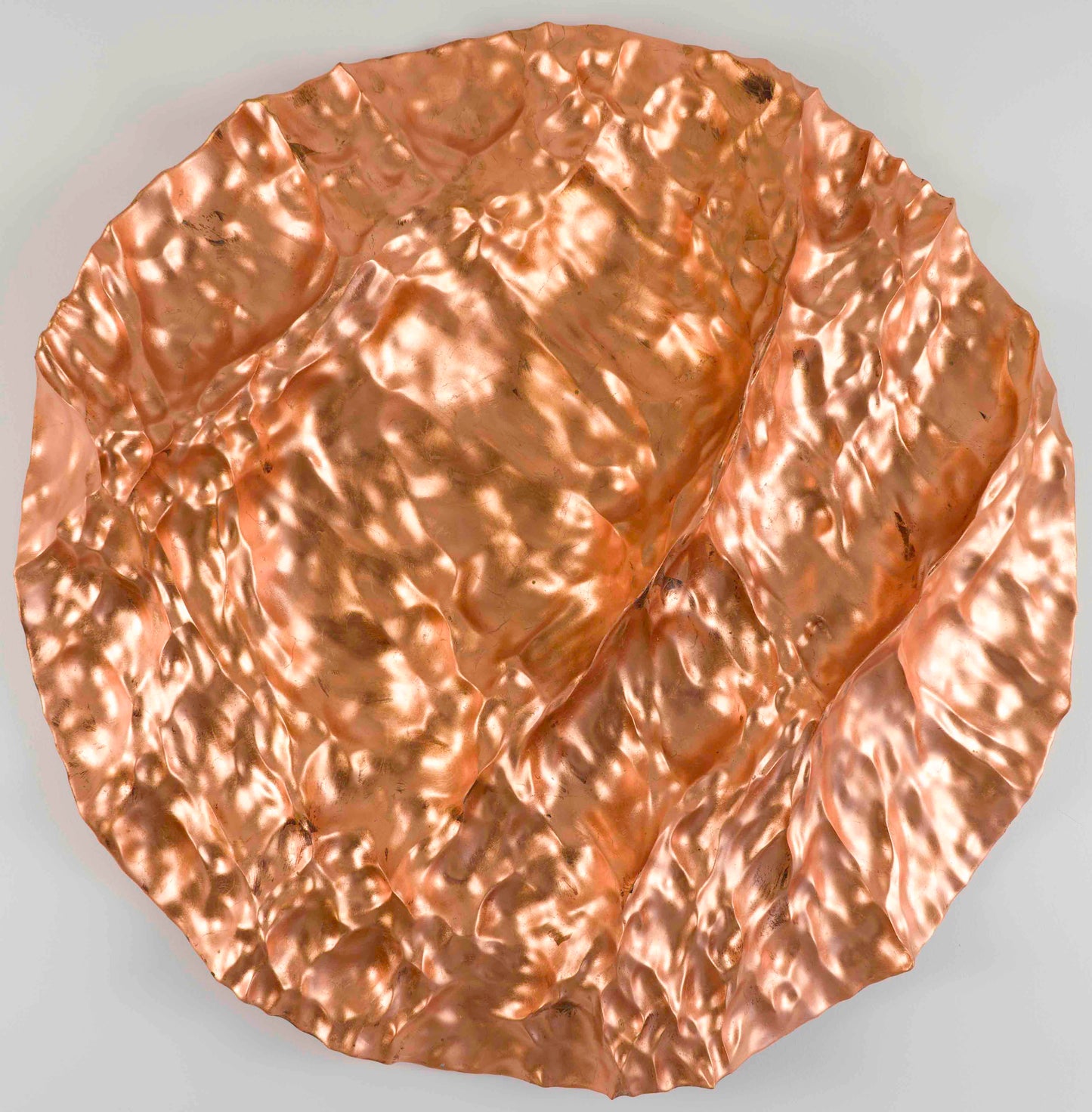 Isaac Katz, Oceana Circle Copper, resin and copper foil sculpture, 31.4 in diameter