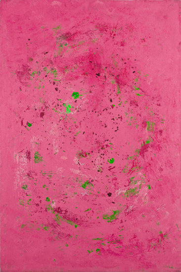 Eloy Tarcisio, Sentimientos Sublimados 1, rose petals and oil on canvas, 35.4 X 23.6 in