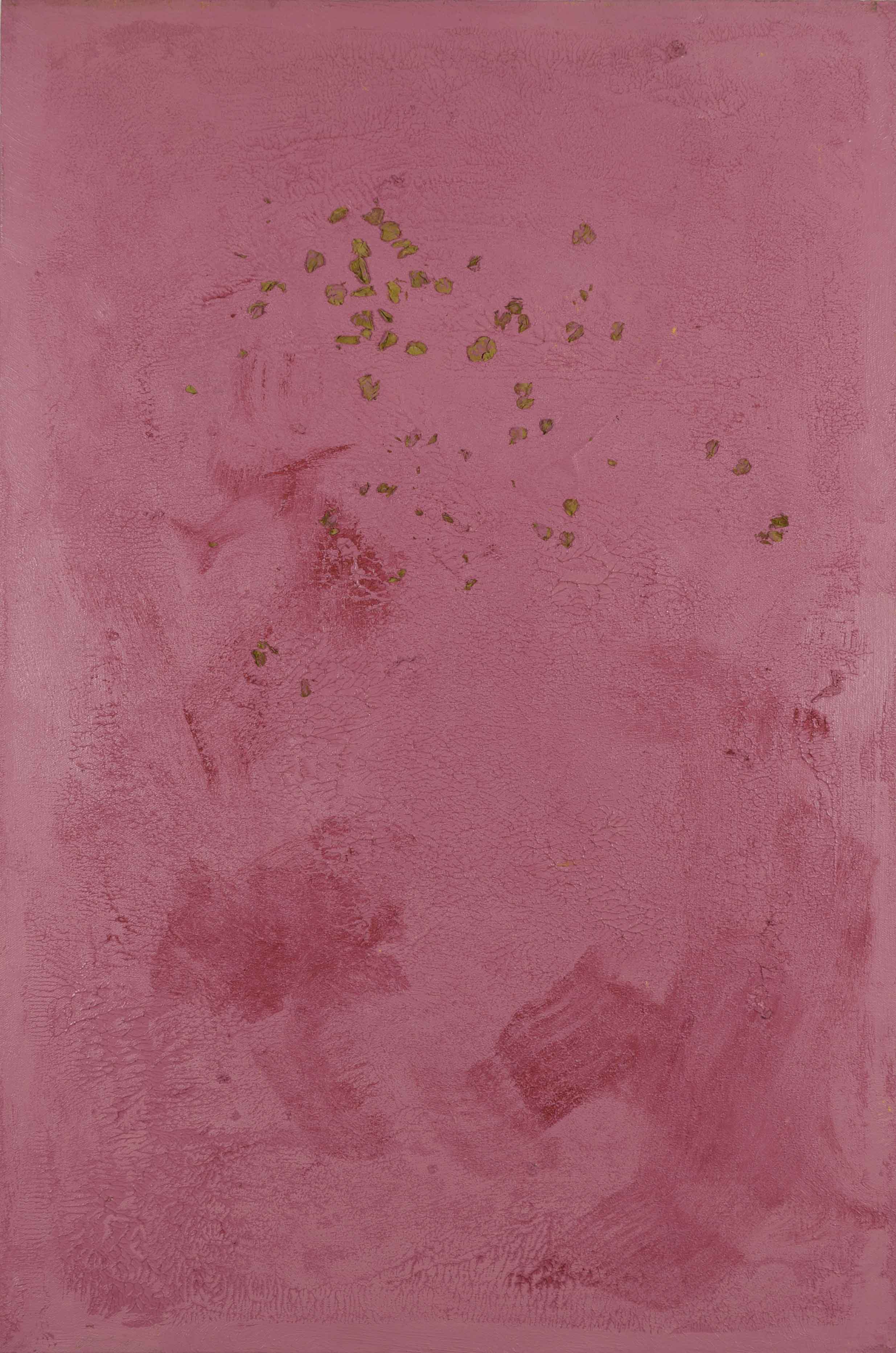 Eloy Tarcisio, Sentimientos Sublimados 4, rose petals and oil on canvas, 35.4 23.6 in