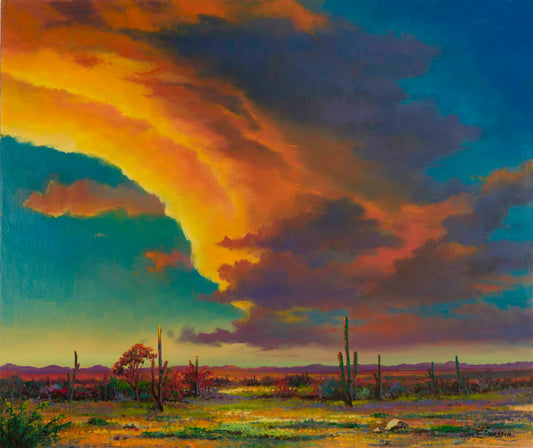 Jonn Einerssen, Sky Power, oil on canvas, 30 X 35.7 in