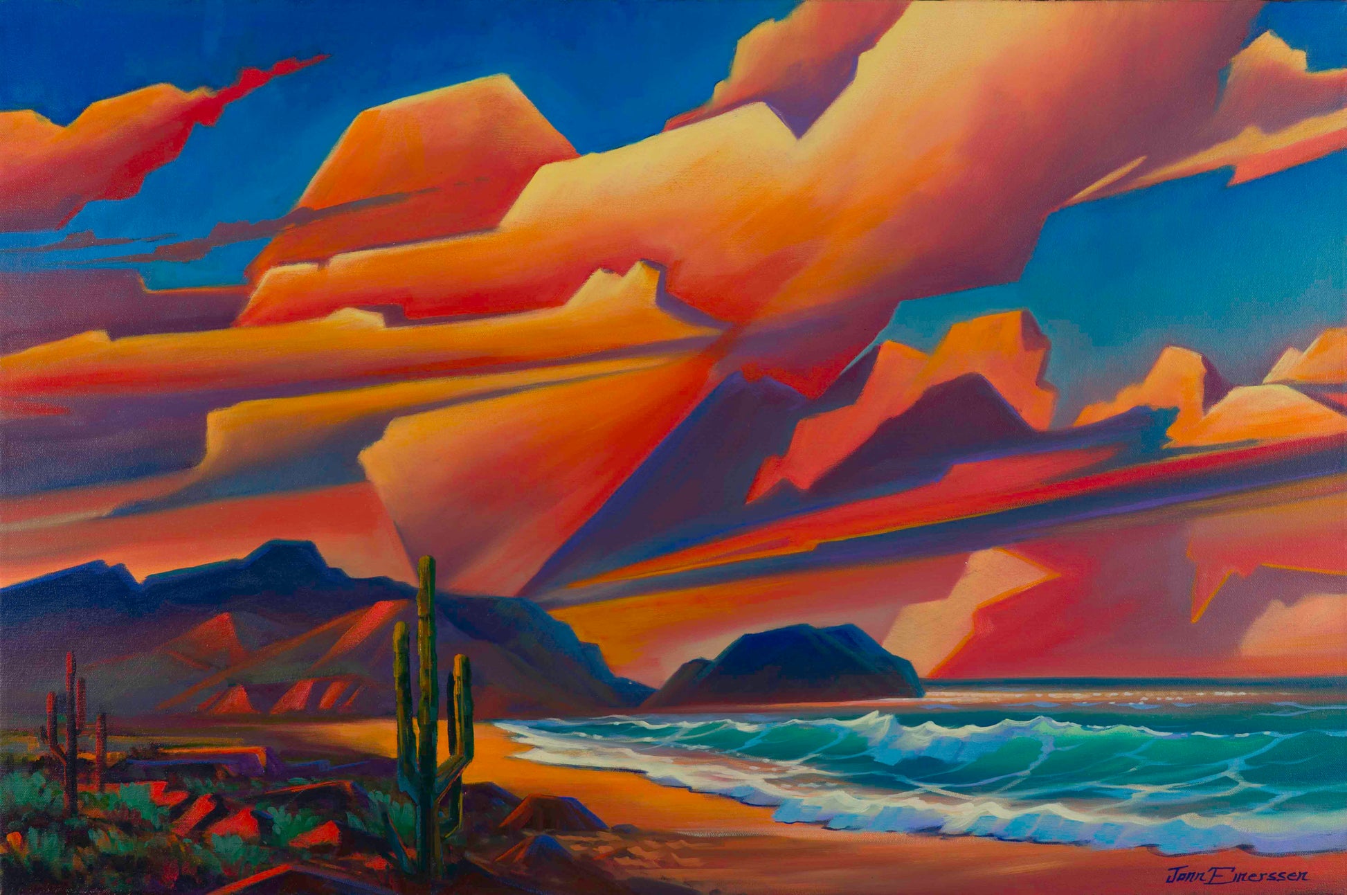 Jonn Einerssen, Todos Santos, oil on canvas, 24 X 36 in