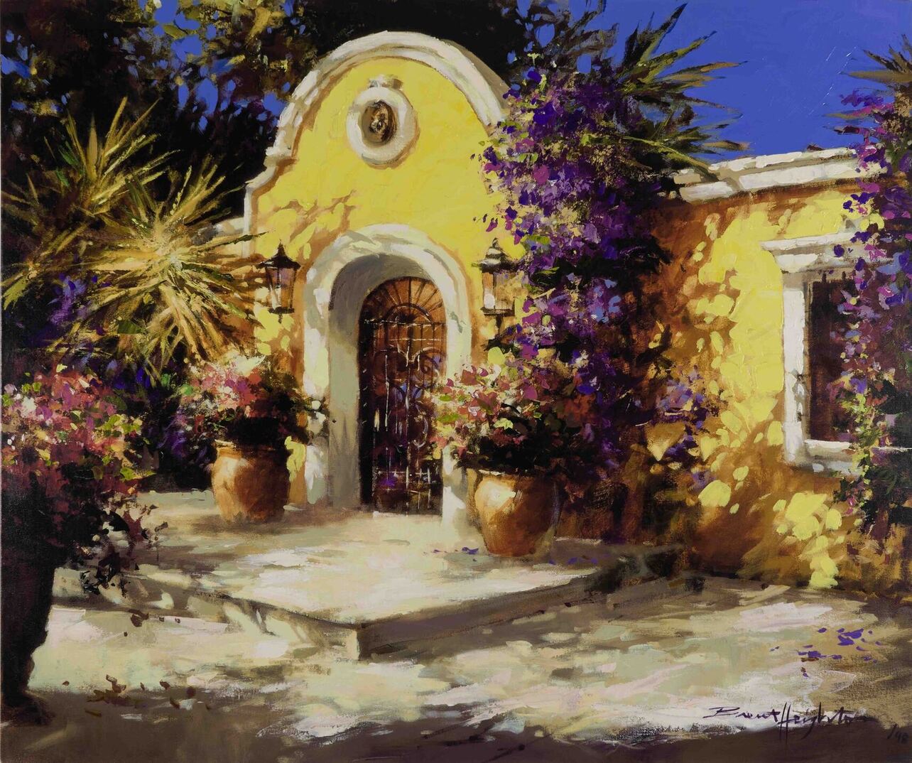 Brent Heighton, Villa del Sol, embellished giclée 40 /48, 34 X 40 in